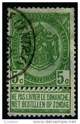 België 1893, Nr 56 - USED / GESTEMPELD / OBLITERE - Catw 0,5€ - 1893-1907 Armoiries