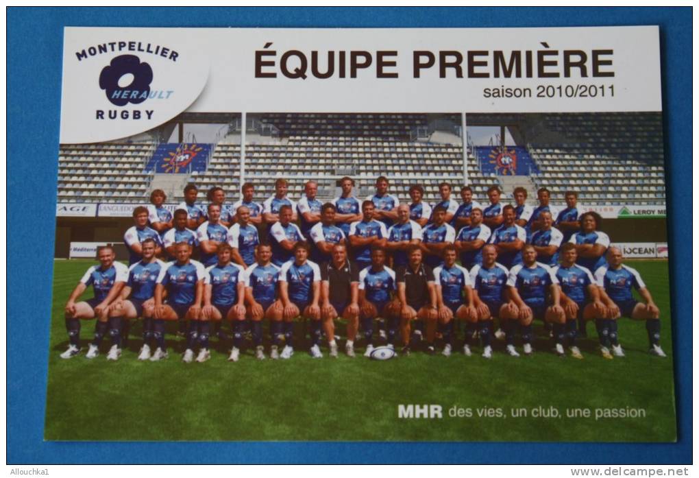 CPM SPORT D'EQUIPE  MONTPELLIER HERAULT RUGBY EQUIPE PREMIERE 2010/2011 &gt; LES X COMMANDEMENTS DU MHR LIRE AU VERSO - Rugby