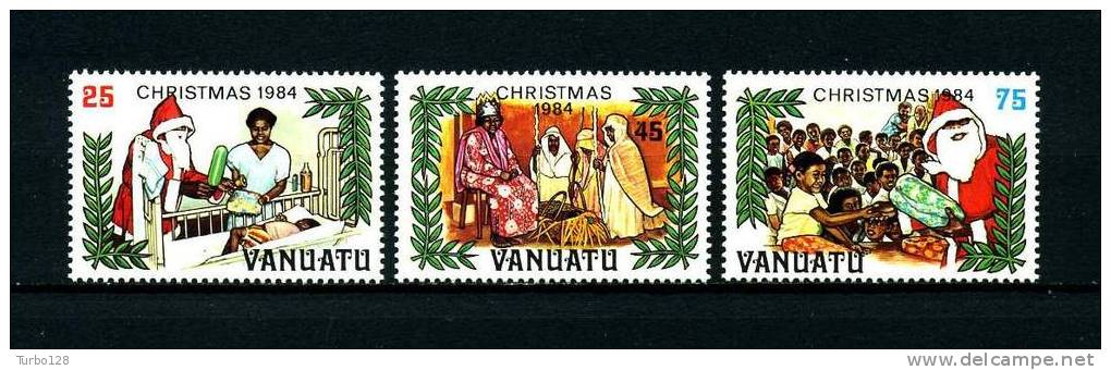 VANUATU 1984  N° 702/704 **  Neufs,  Ier Choix. Sup. Cote: 5.25 &euro;  (Noël, Christmas. Crèche, Enfant. Child) - Vanuatu (1980-...)