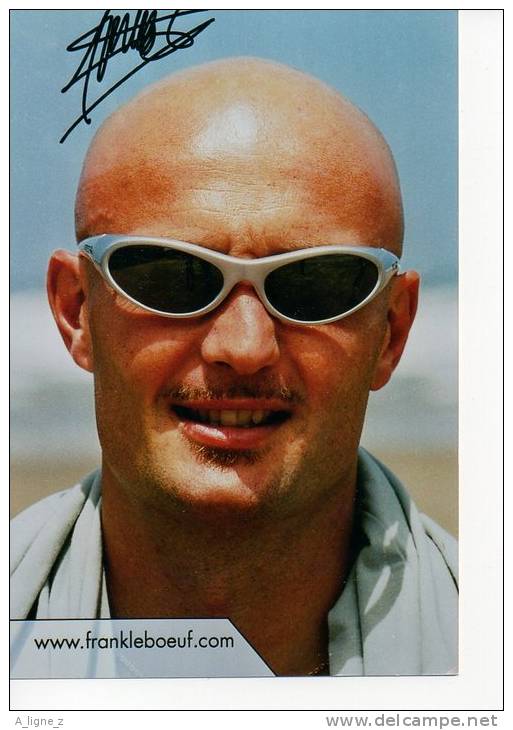 Ref 48 Carte Photo Football Franck Leboeuf  Autographe Imprimé Sur Papier Kodak Royal - Calcio