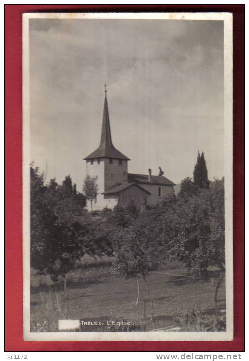 B655 Trélex, L'Eglise Et Vergers.Cachet 1912.Würgler 808112 - Trélex