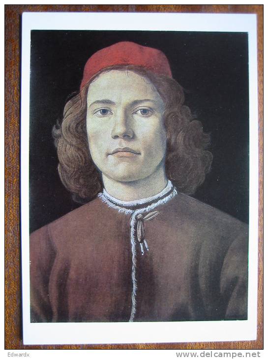 Botticelli Portrait Of A Young Man National Gallery London Art Postcard - Paintings