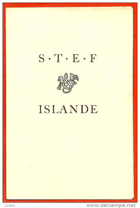 Carte De VOEUX Grand Format Société S . T . E . F  STEF ISLANDE 1957 Avec CPSM à L´ Intérieur - Island