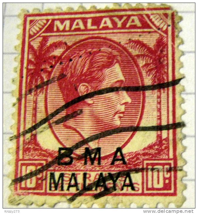 Malaya 1945 BMA King George VI 10c - Used - Malaya (British Military Administration)