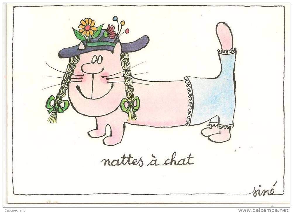 N°4  NATTES A  CHAT   ILLUSTRATEUR SINE - Sine