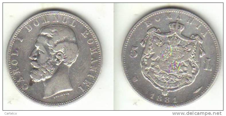 5 Lei 1881 Silver Coin - Roumanie