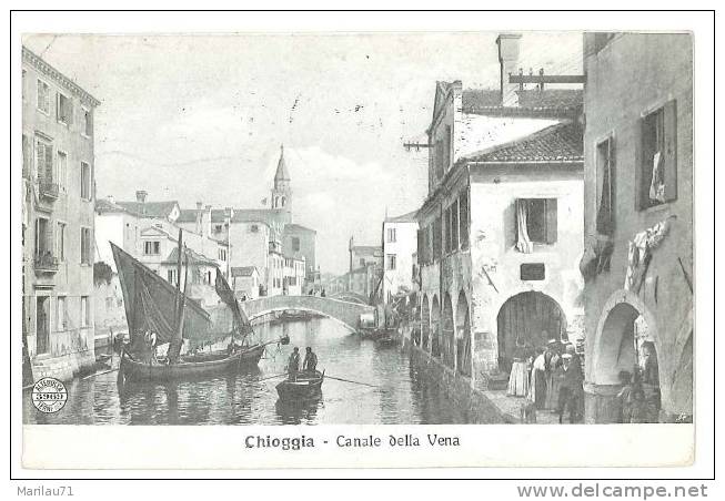 M1367 VENETO CHIOGGIA VIAGGIATA NEL 1914 - Chioggia