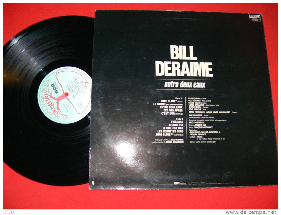 BILL DERAIME ENTRE DEUX EAUX  EDIT RCA  1982 - Rock