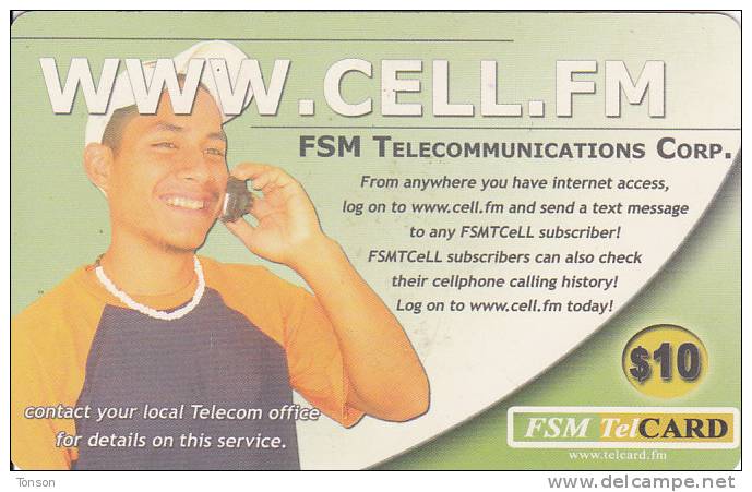 Micronesia, FSM-R-079, $10, Thirteenth Edition , Cell.fm,  2 Scans. - Micronésie