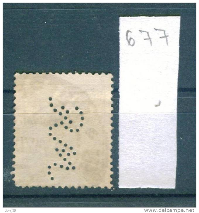 25K677 // - RM - Perfin Perfores Perforiert Perforati Perforadas Czechoslovakia Tchecoslovaquie Tschechoslowakei - Perforadas