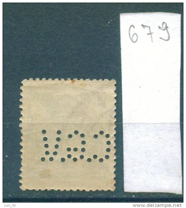 25K679 // - C.G.V. - Perfin Perfores Perforiert Perforati Perforadas Czechoslovakia Tchecoslovaquie Tschechoslowakei - Perfins