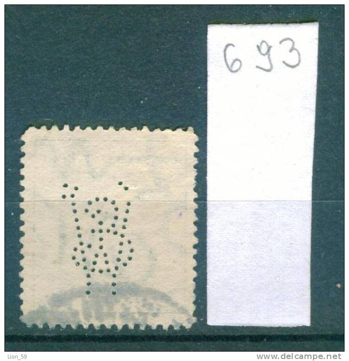 25K693 // - Monogram -  Perfin Perfores Perforiert Perforati Perforadas Czechoslovakia Tchecoslovaquie Tschechoslowakei - Perforadas