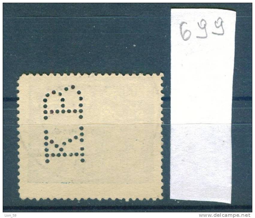 25K699 // - KB - Perfin Perfores Perforiert Perforati Perforadas Czechoslovakia Tchecoslovaquie Tschechoslowakei - Perforadas