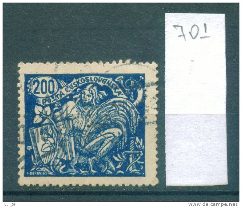 25K701 // - P.. S - Perfin Perfores Perforiert Perforati Perforadas Czechoslovakia Tchecoslovaquie Tschechoslowakei - Perforadas