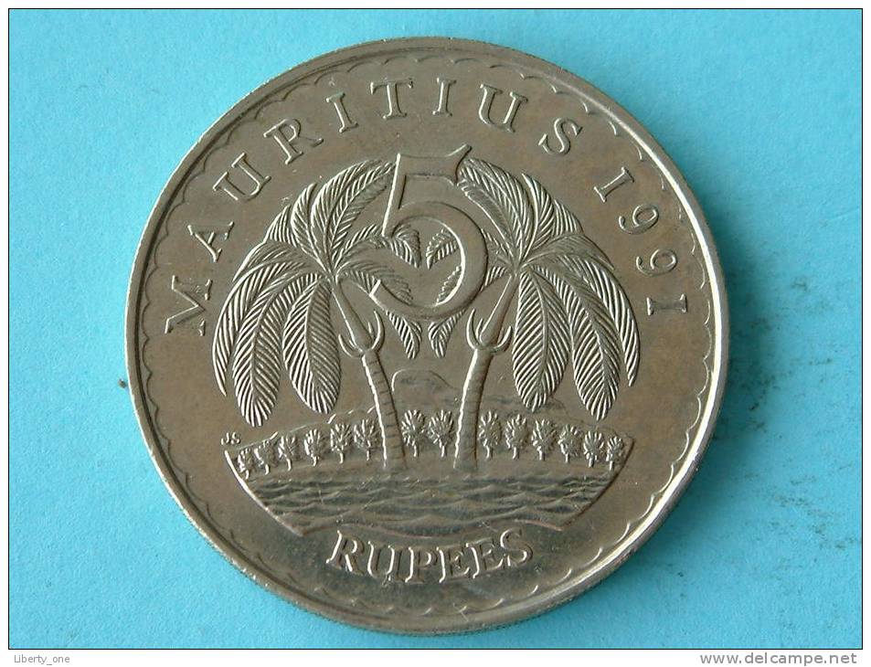 1991 - 5 RUPEES / KM 56 ( Uncleaned - For Grade, Please See Photo ) ! - Maurice