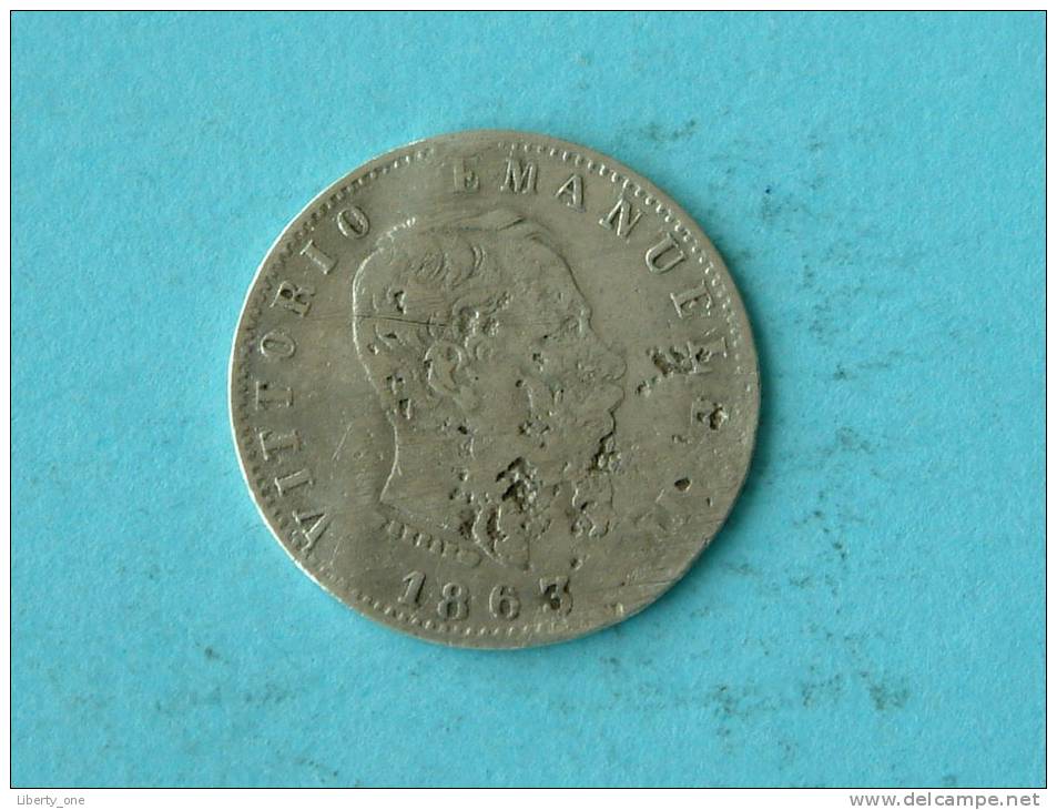 1863 ( Dunk ) MBN - 20 CENTESIMI / KM 13.1 ( Uncleaned - For Grade, Please See Photo ) ! - 1861-1878 : Victor Emmanuel II