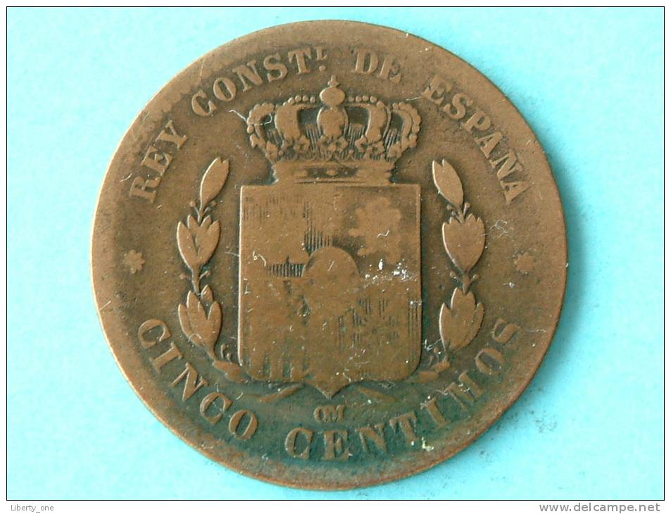 1879 OM - CINCO CENTIMOS / KM 674 ( Uncleaned - For Grade, Please See Photo ) ! - Autres & Non Classés