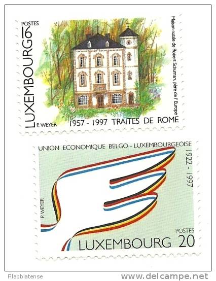 1997 - Lussemburgo 1366/67 Anniversari Diversi      ----- - Neufs
