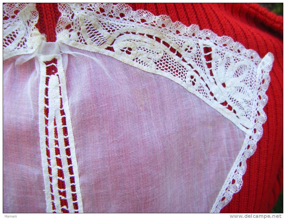 Plastron Finement Decoree-ancien-dentelle Richelieu Sous Reserve- - Otros & Sin Clasificación