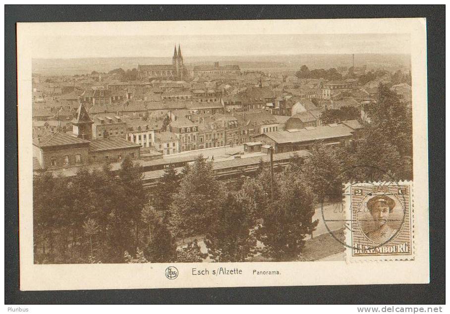 1928, ESCH S/ ALZETTE, PANORAMA 2, OLD POSTCARD - Esch-Alzette