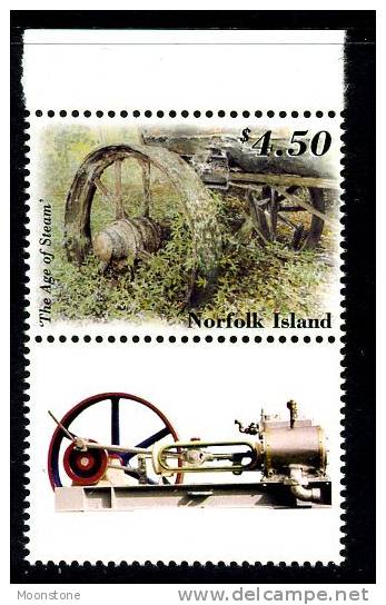 Norfolk Island 2002 Yeoman's Mill Steam Engine + Tab, MNH - Norfolk Island