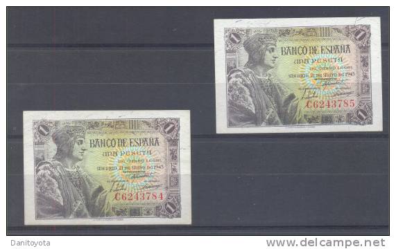 EDIFIL D48a 1 PTA  "21 DE MAYO DE 1943". - Sonstige & Ohne Zuordnung