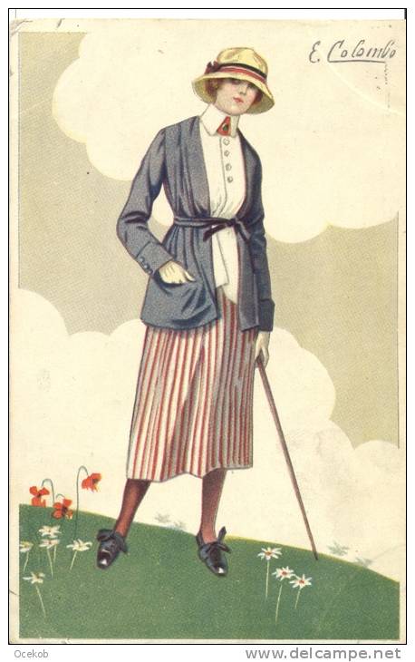 PK Illustr. Art Deco - Colombo  - Vrouw - Femme -1919 - Colombo, E.