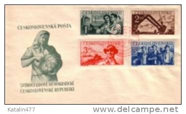 1950.Czechoslovakia- 5 Years Republic - Set, FDC, - FDC