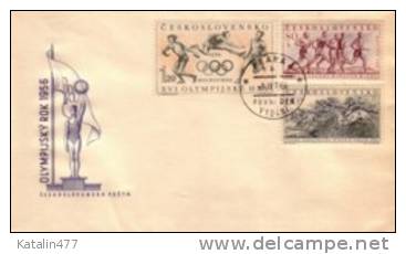 1956.Czechoslovakia- Summer Olympic Games, Melbourne- Set, FDC, - FDC