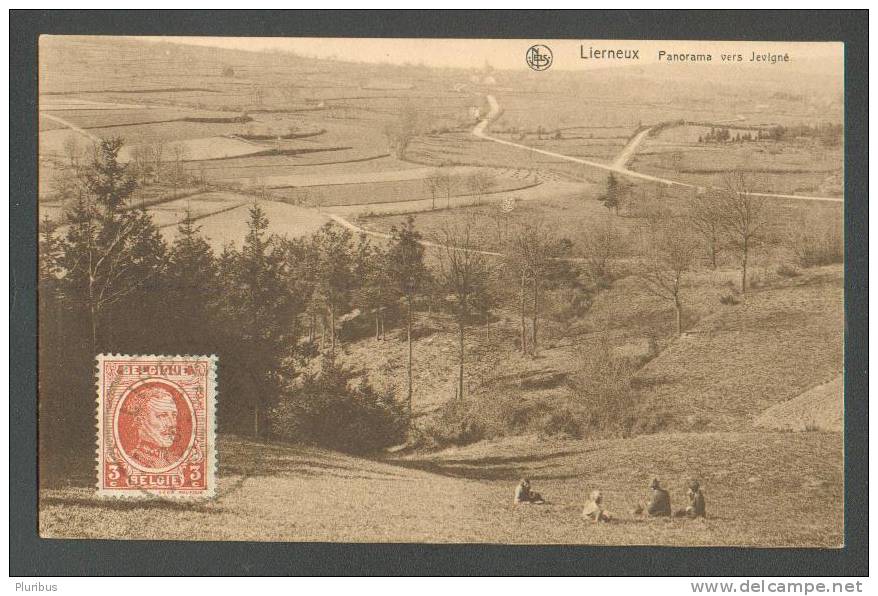 1927 BELGIUM, LIERNEUX,PANORAMA VERS JEVIGNE,  OLD POSTCARD - Lierneux