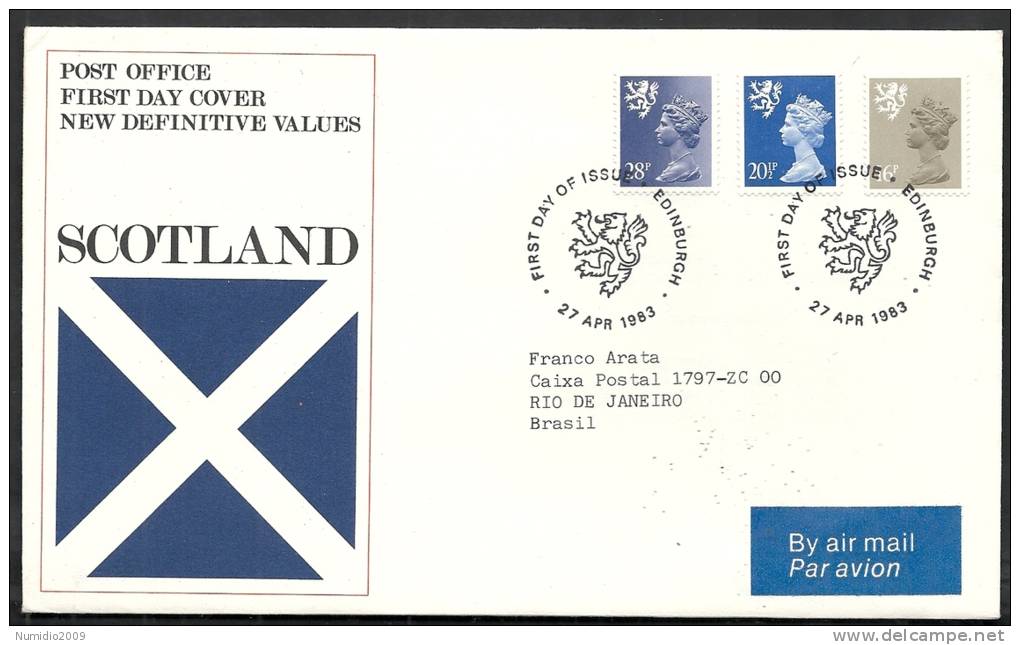 1983 GB FDC SCOTLAND NEW DEFINITIVE VALUES 27 APR - 006 - 1981-1990 Em. Décimales