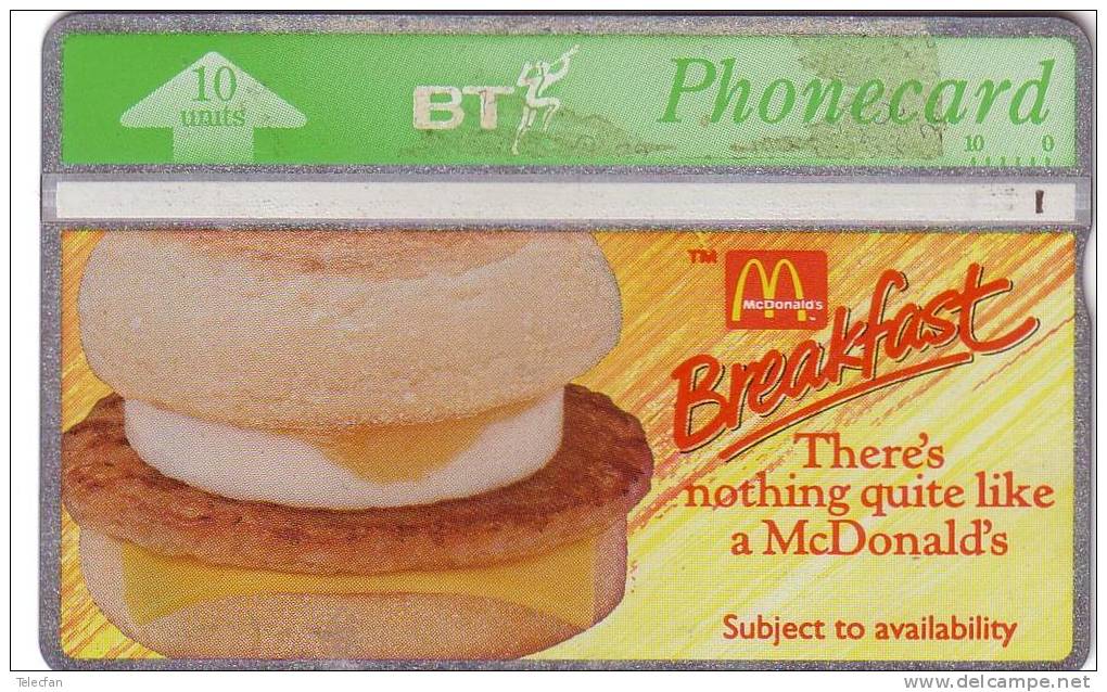 GB MAC DONALD'S BREAKFAST 10 U UT N° 368A....TRES RARE - Alimentation