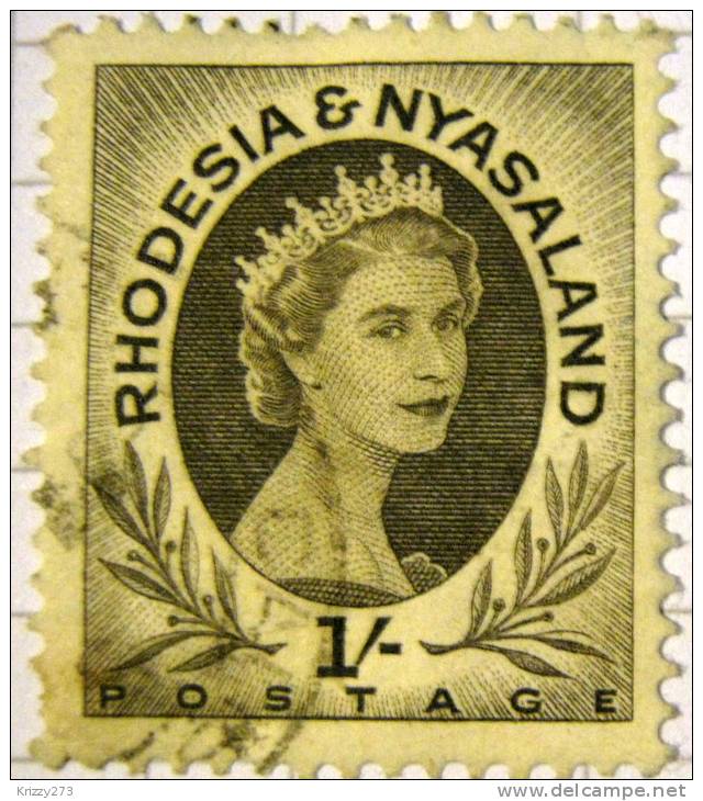 Rhodesia And Nyasaland 1954 Queen Elizabeth II 1s - Used - Rhodesia & Nyasaland (1954-1963)