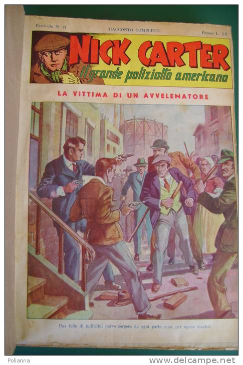PEB/36 55 Fascicoli Ril. NICK KARTER Ed.Nerbini Anni ´30/copertina Illustrata A Colori/GIALLO - Policíacos Y Suspenso