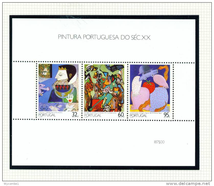 PORTUGAL  -  1990  Paintings Miniature Sheet  UM - Unused Stamps