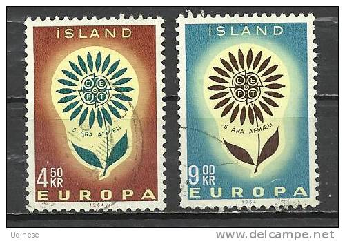 ICELAND 1964 - EUROPA  - CPL. SET - USED OBLITERE GESTEMPELT - 1964