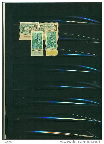 TURQUIE 100 DE L´ENSEGNEIMENT FORESTIER 4 VAL NEUFS - Unused Stamps