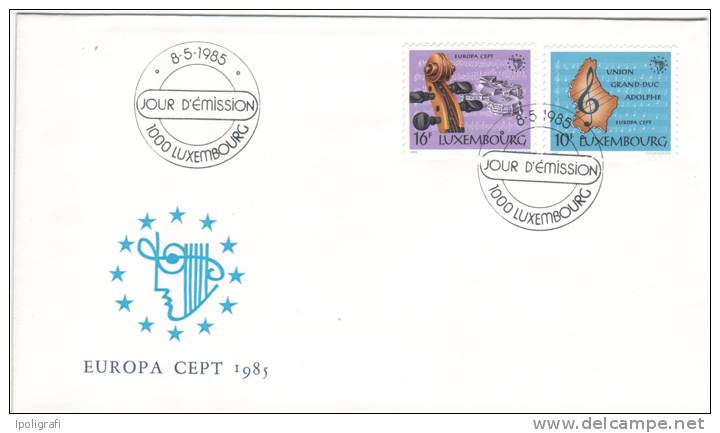 Luxembourg - 1985 FDC, Europa 1985 - Music Schools Of Luxembourg - 8-5-85 - 1985