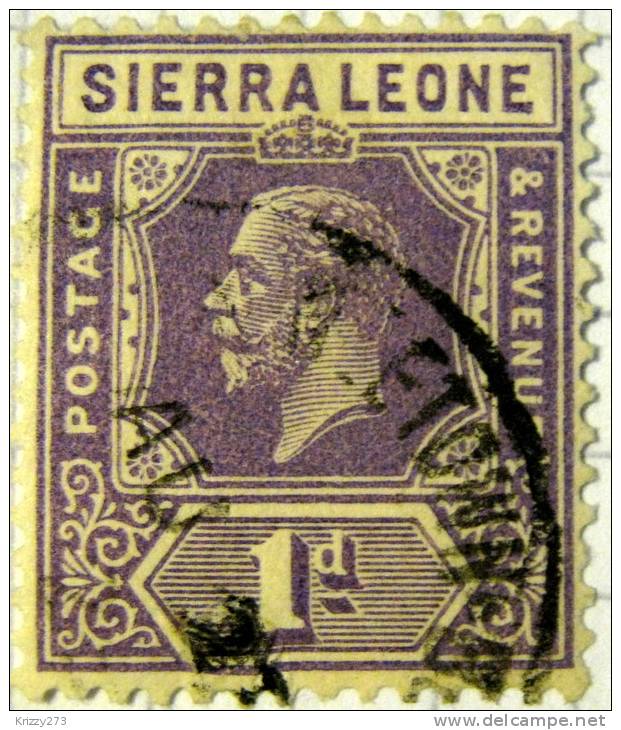 Sierra Leone 1912 King George V 1d - Used - Sierra Leone (...-1960)