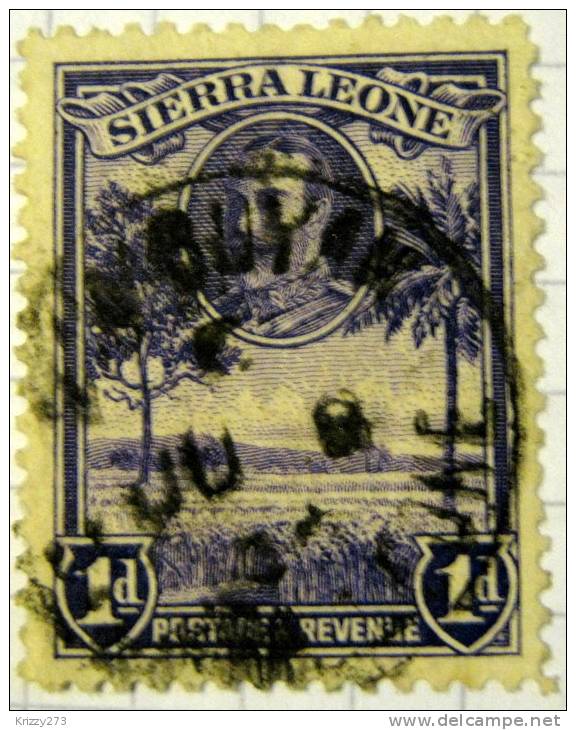 Sierra Leone 1932 Rice Fields 1d - Used - Sierra Leone (...-1960)