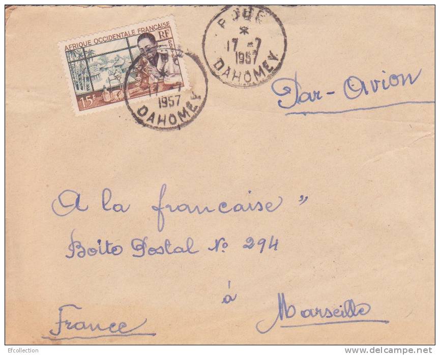 POBE - DAHOMEY - 1956 - COLONIES FRANCAISES - LETTRE - MARCOPHILIE - Briefe U. Dokumente