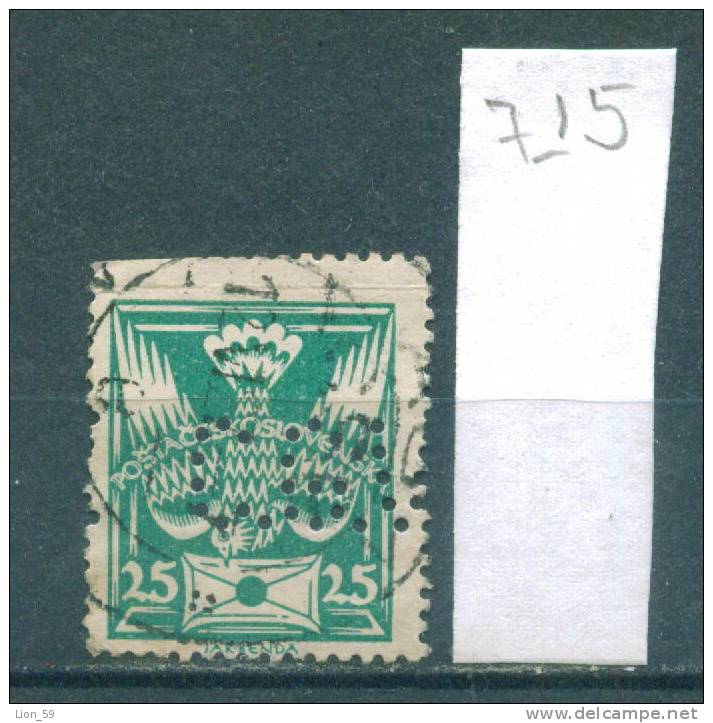 25K715 //  - C.G.V. - Czechoslovakia Tchecoslovaquie Tschechoslowakei Perfin Perfores Perforiert Perforati Perforadas - Perforés