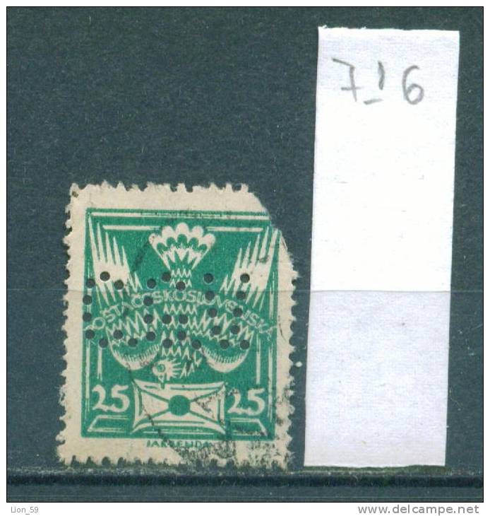 + 25K716 //  - C.G.V. - Czechoslovakia Tchecoslovaquie Tschechoslowakei Perfin Perfores Perforiert Perforati Perforadas - Perfins