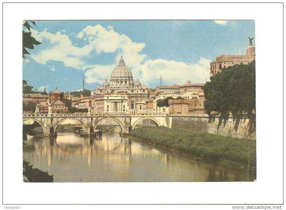 XW 477 Roma - San Pietro E Ponte Sant´Angelo / Viaggiata 1955 - San Pietro