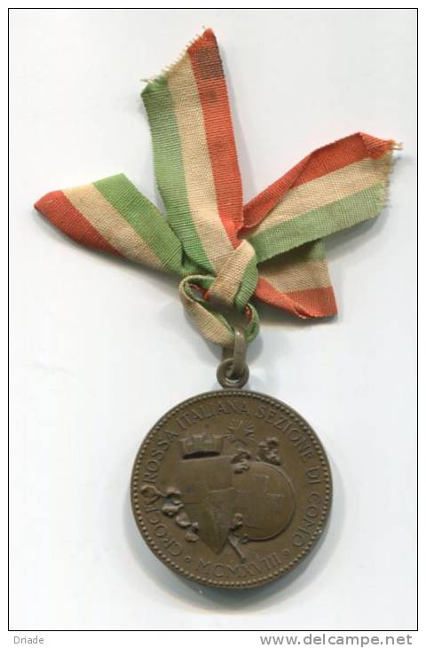 MEDAGLIA CROCE ROSSA ITALIAZNA SEZIONE COMO ANNO 1918 CLERICI - Altri & Non Classificati