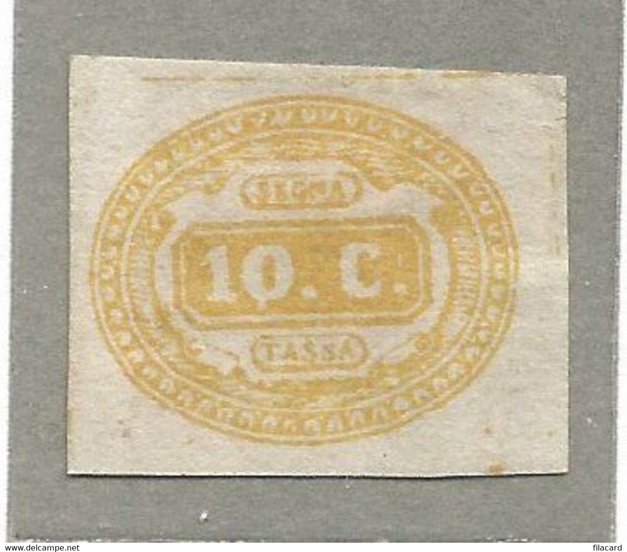 Italia Italy Italien Italie 1863 Cifra Ovale 10c MLH* Siglato - Mint/hinged