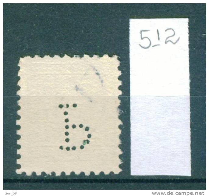 25K512 //  - P - Czechoslovakia Tchecoslovaquie Tschechoslowakei Perfin Perfores Perforiert Perforati Perforadas - Perforiert/Gezähnt