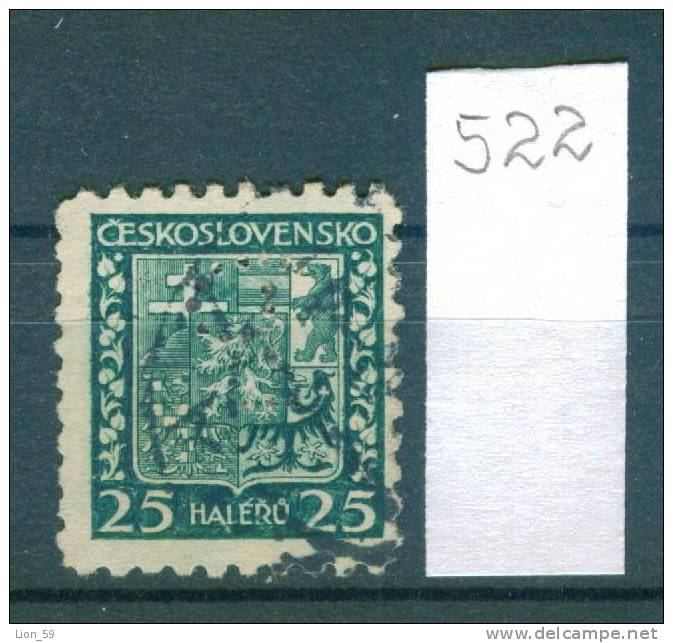 25K522 //  - P - Czechoslovakia Tchecoslovaquie Tschechoslowakei Perfin Perfores Perforiert Perforati Perforadas - Perfins