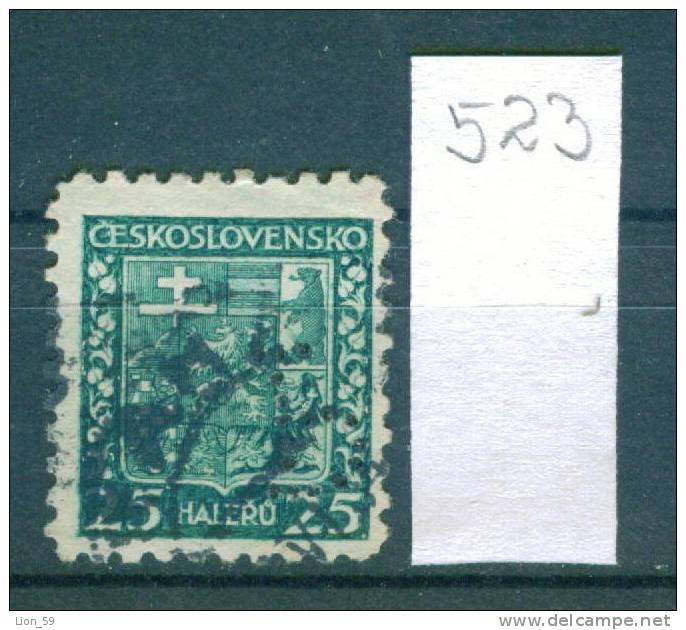 25K523 //  - P - Czechoslovakia Tchecoslovaquie Tschechoslowakei Perfin Perfores Perforiert Perforati Perforadas - Perforés