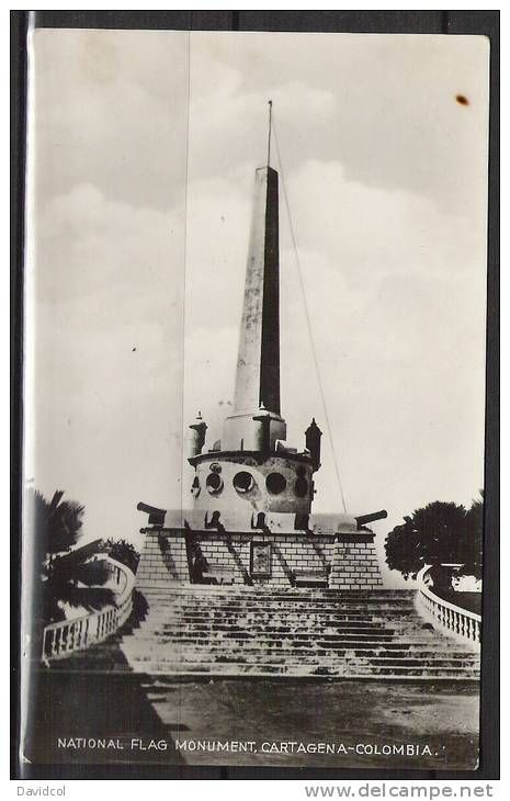 001-KOLUMBIEN - 1910`S-1920`s - RPPC - CARTAGENA -  NATIONAL FLAG MONUMENT - Colombia